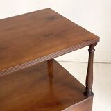Side table in mahogany and mahogany veneer, 19th century.
