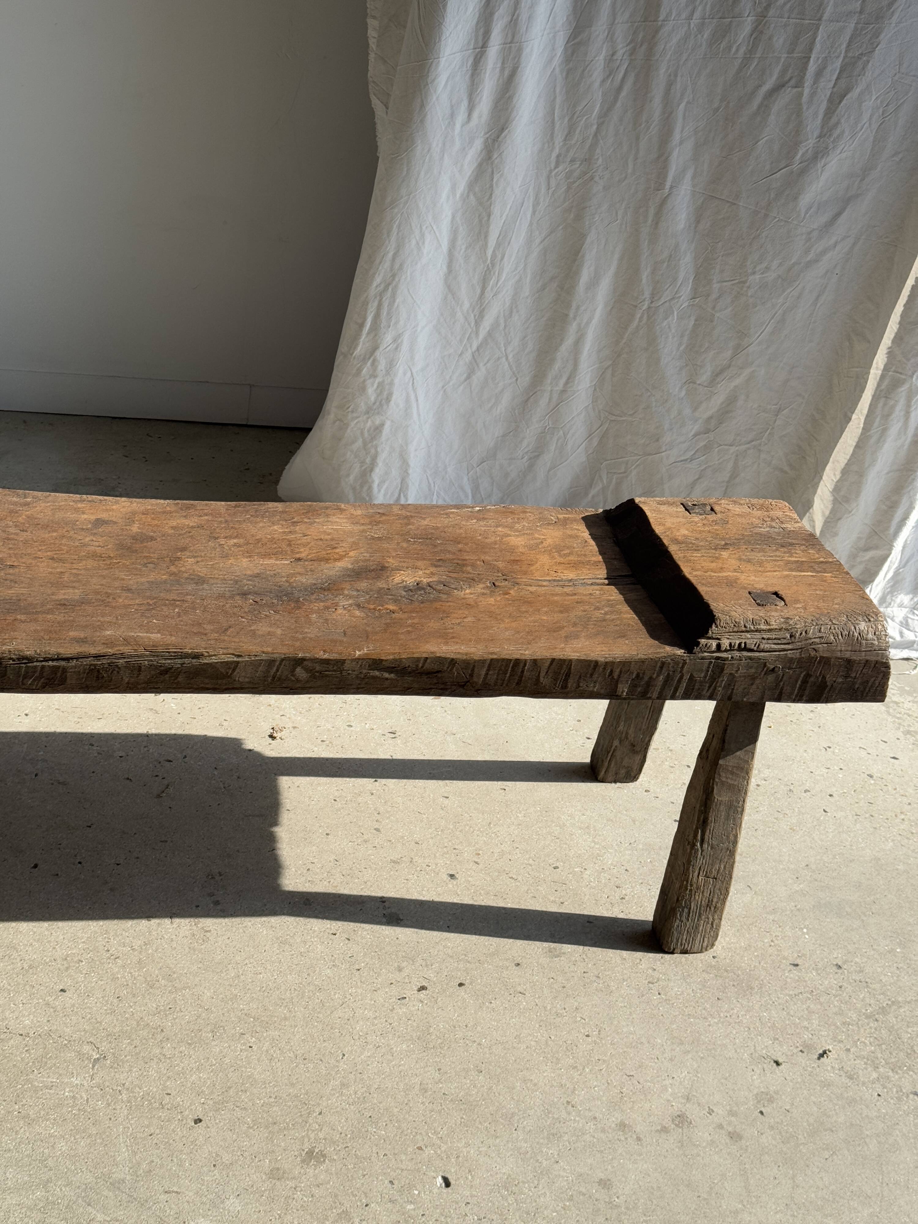 Very large bench in old teak H:50cm L:2m06