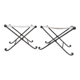 Paire de pliant en fer forge