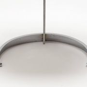 Sculptural "Scimitar" dining set in burgundy bouclé - Boris Tabacoff