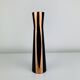 Scandinavian style vase in black metal and copper, 1960s.