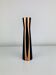 Scandinavian style vase in black metal and copper, 1960s.