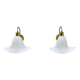 Murano glass Italian pair of sconces striped glass, 1970s
