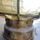 Antique Ankerlift lamp in amber glass and patinated brass
