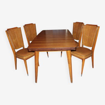 Table et 4 chaises années 50