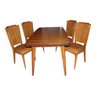 Table et 4 chaises années 50