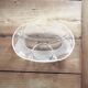 Compartmentalized chiseled glass dish