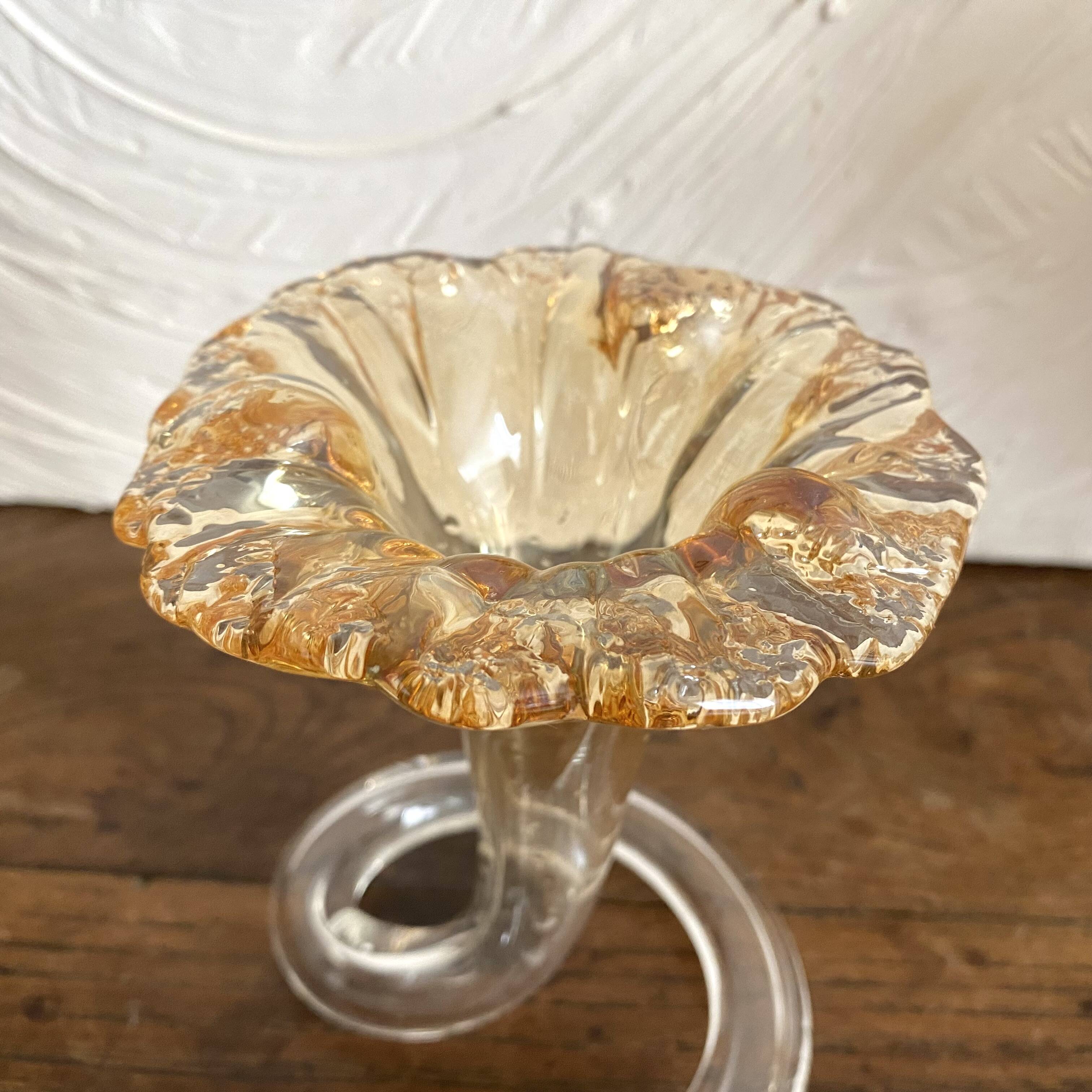 Murano blown glass trumpet vase, 1960s-70s