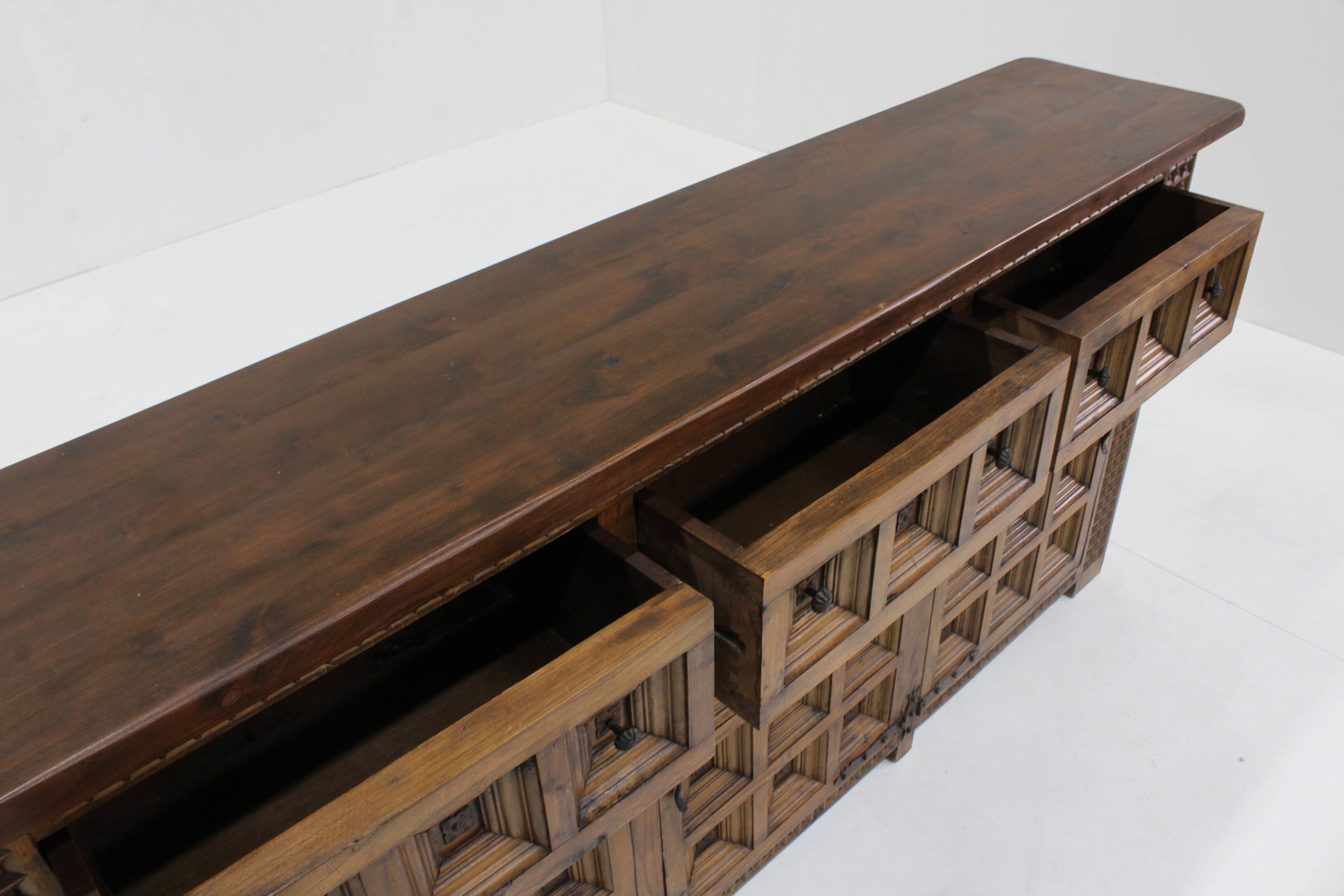 Spanish Brutalist Sideboard solid wood
