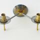 Vintage 1950 collar applique with gun barrel patina.