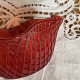 Set of 5 red colored glass bowls Bormioli Rocco Italy ACC-7269