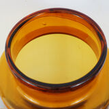 Old brown blown glass jar