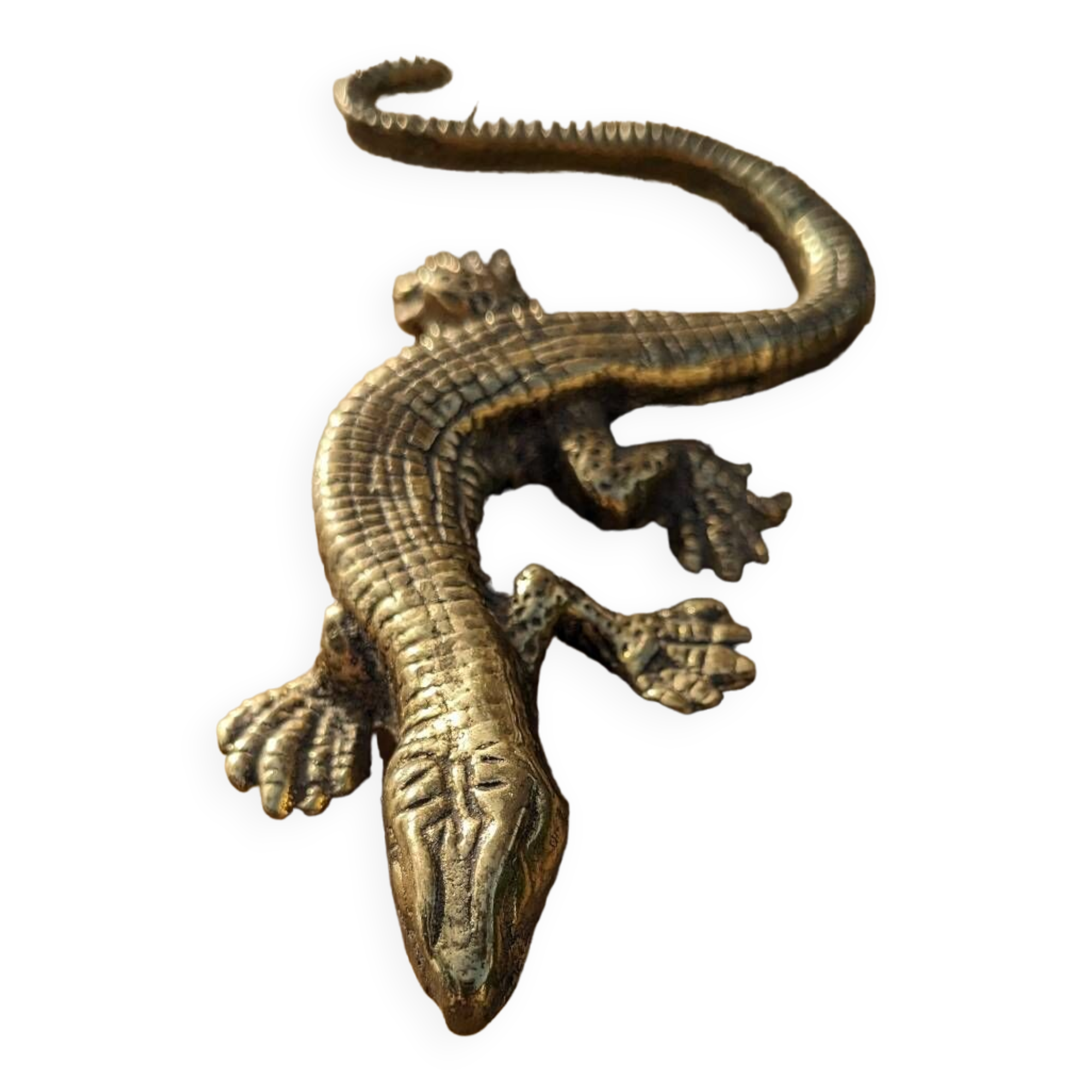 Gilt bronze lizard