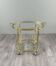Rolling Table Cart in Brass and Glass, 20th Century