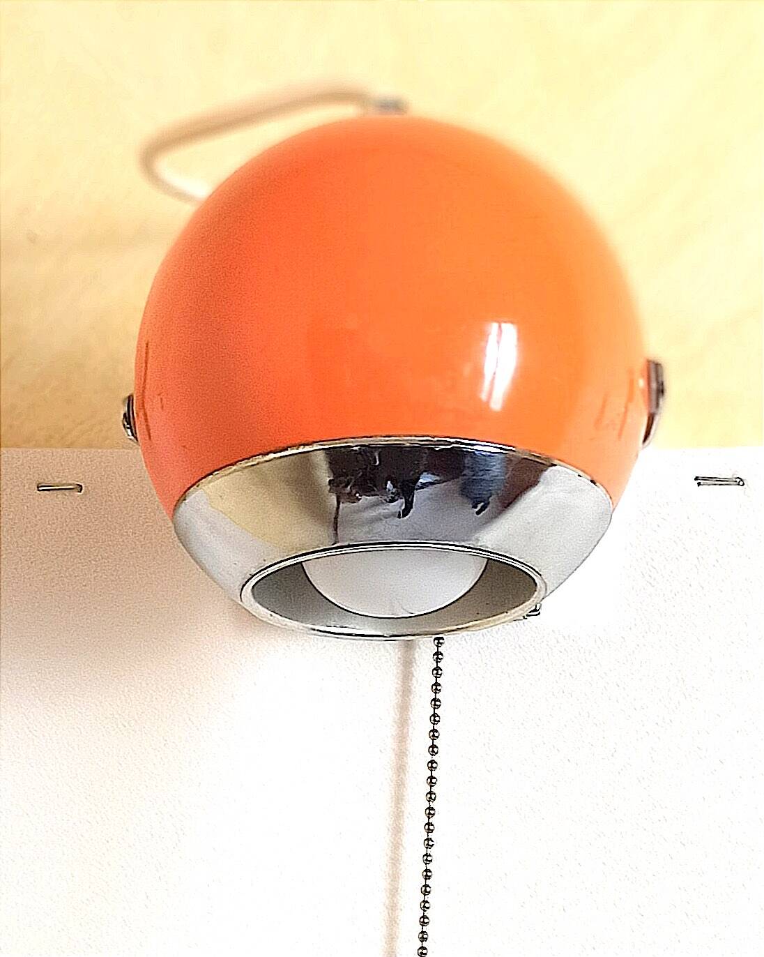 Eye ball wall lamp Space Age orange 60s