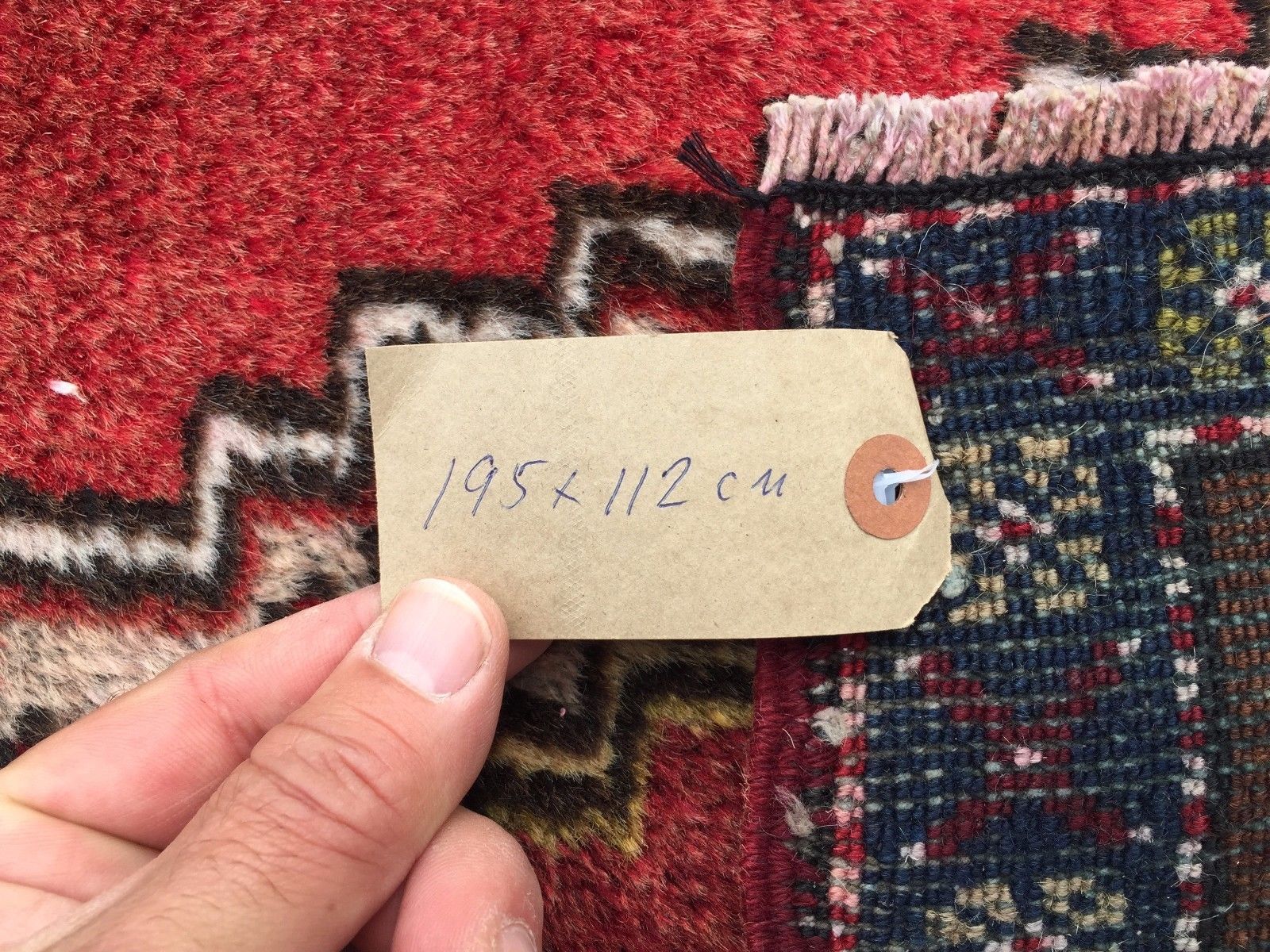 Turkish Prayer Rug vegetable dye 195x112cm