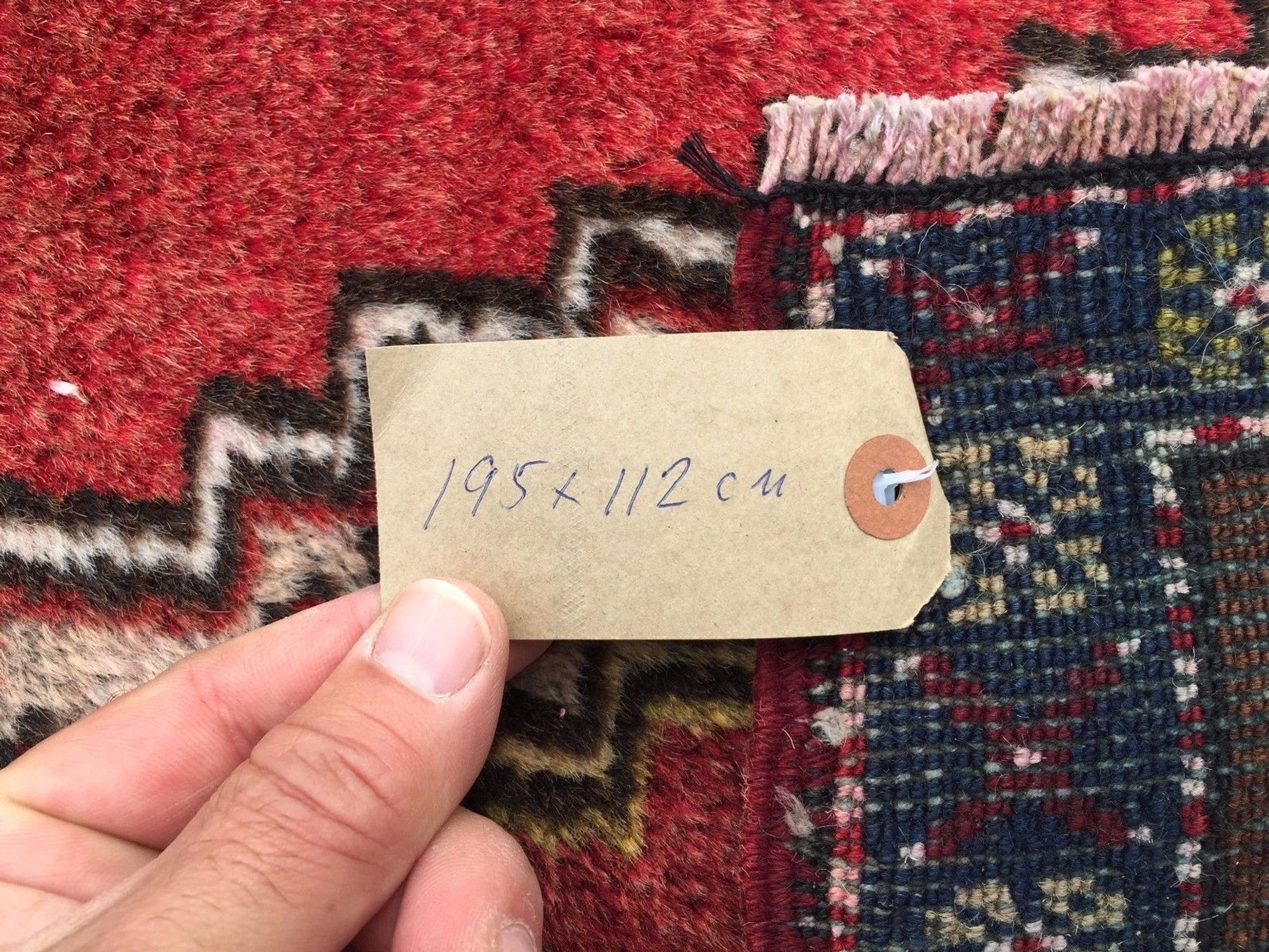 Turkish Prayer Rug vegetable dye 195x112cm