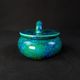 Paul milet (1870-1950) sèvres, turquoise blue bonbonnière, art deco period