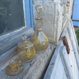 Enamelled glass set Legras Cristallerie de Pantin XVIIIème