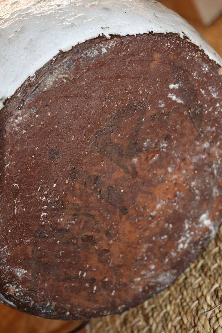 Enamelled ceramic table lamp by Albert Thiry, Vallauris 1960