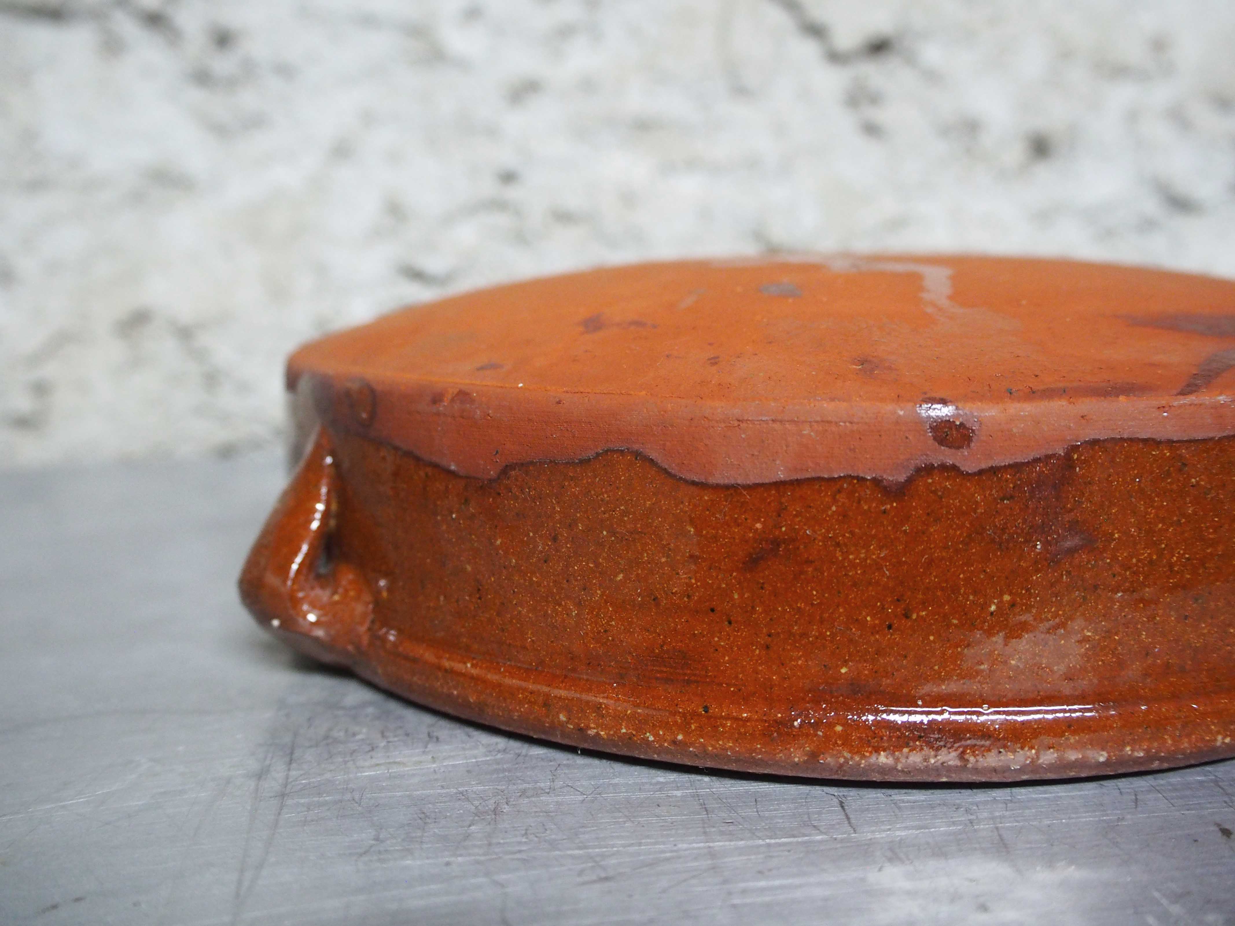 Dish 2/4 people in glazed terracotta