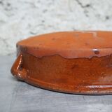 Dish 2/4 people in glazed terracotta
