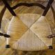 Antique Provencal armchair in wood and straw