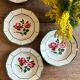 Lot de 6 assiettes creuses Monique de Digoin Sarreguemines