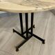 Table guéridon marbre et metal design italien annee 60