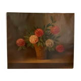 Oil on canvas pompoms