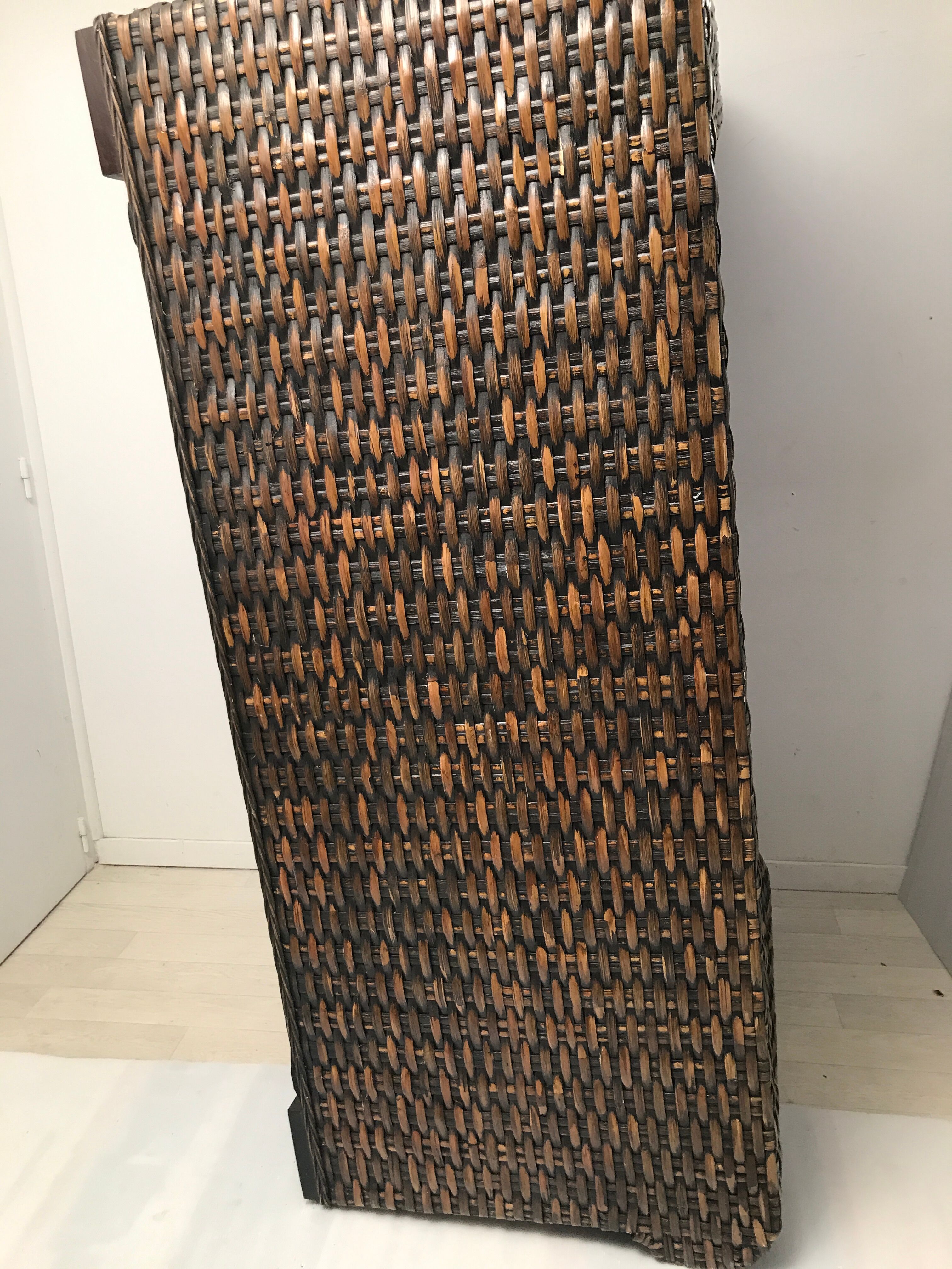 Vintage wicker rattan lounge sofa