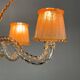 Venetian chandelier in colorless and gilded Murano glass circa 1950