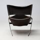 Pierre Paulin F444 chaise longue in black leather - All original, Vintage