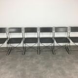 6 X-Line chairs by Niels Jorgen for Magis Italy Memphis style 1980