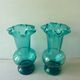 Pair of bride in blue duck glass vases of the 1920s