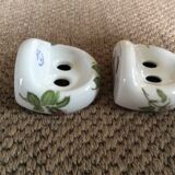 Set of hooks and soap holder