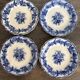 4 antique dessert plates by Boch Frères Keramis