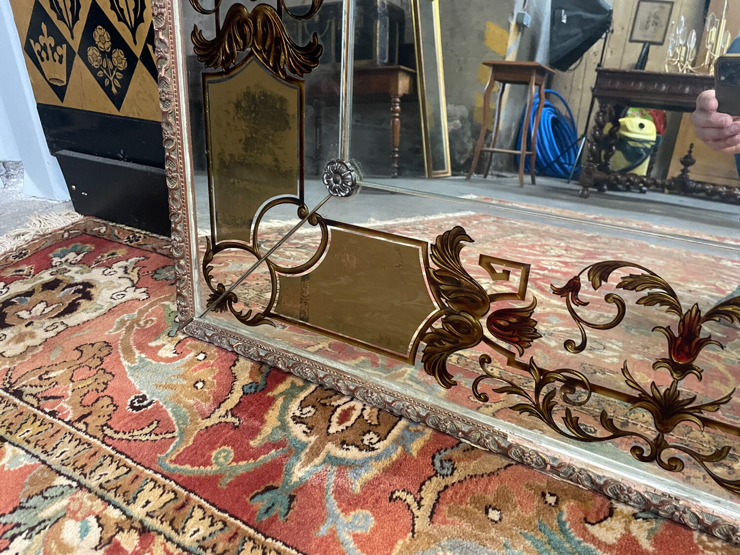 Venetian mirror from brasserie 325x131cm