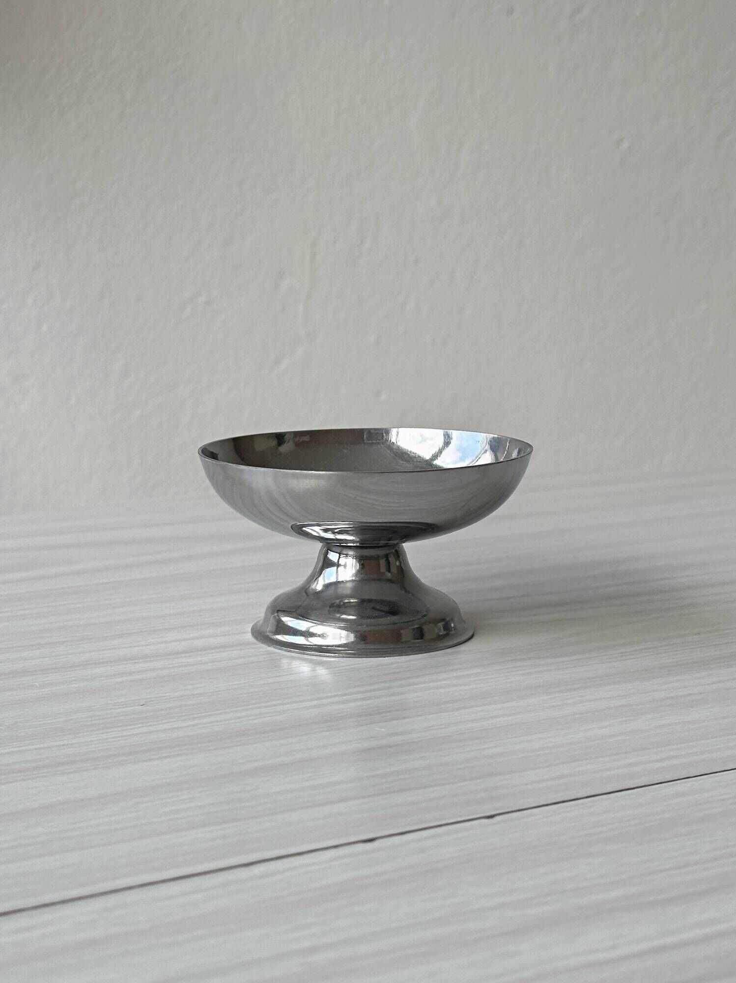 Lot de 10 coupes à glace vintage en inox argenté
