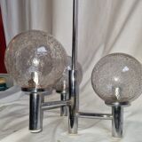 1970s space age 3 ball chandelier