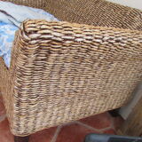 Bench in braided banana leaves