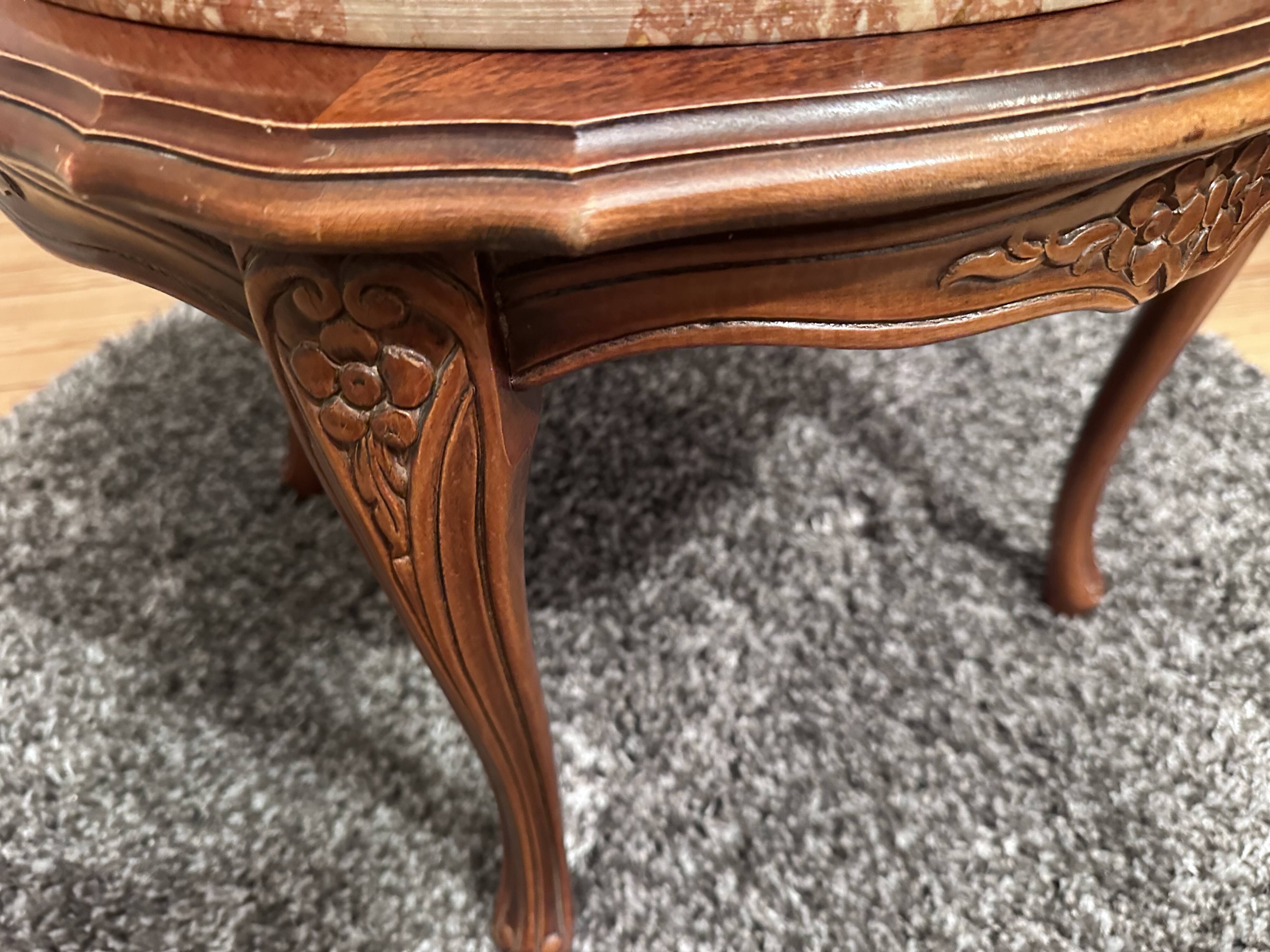 Antique carved wooden gueridon