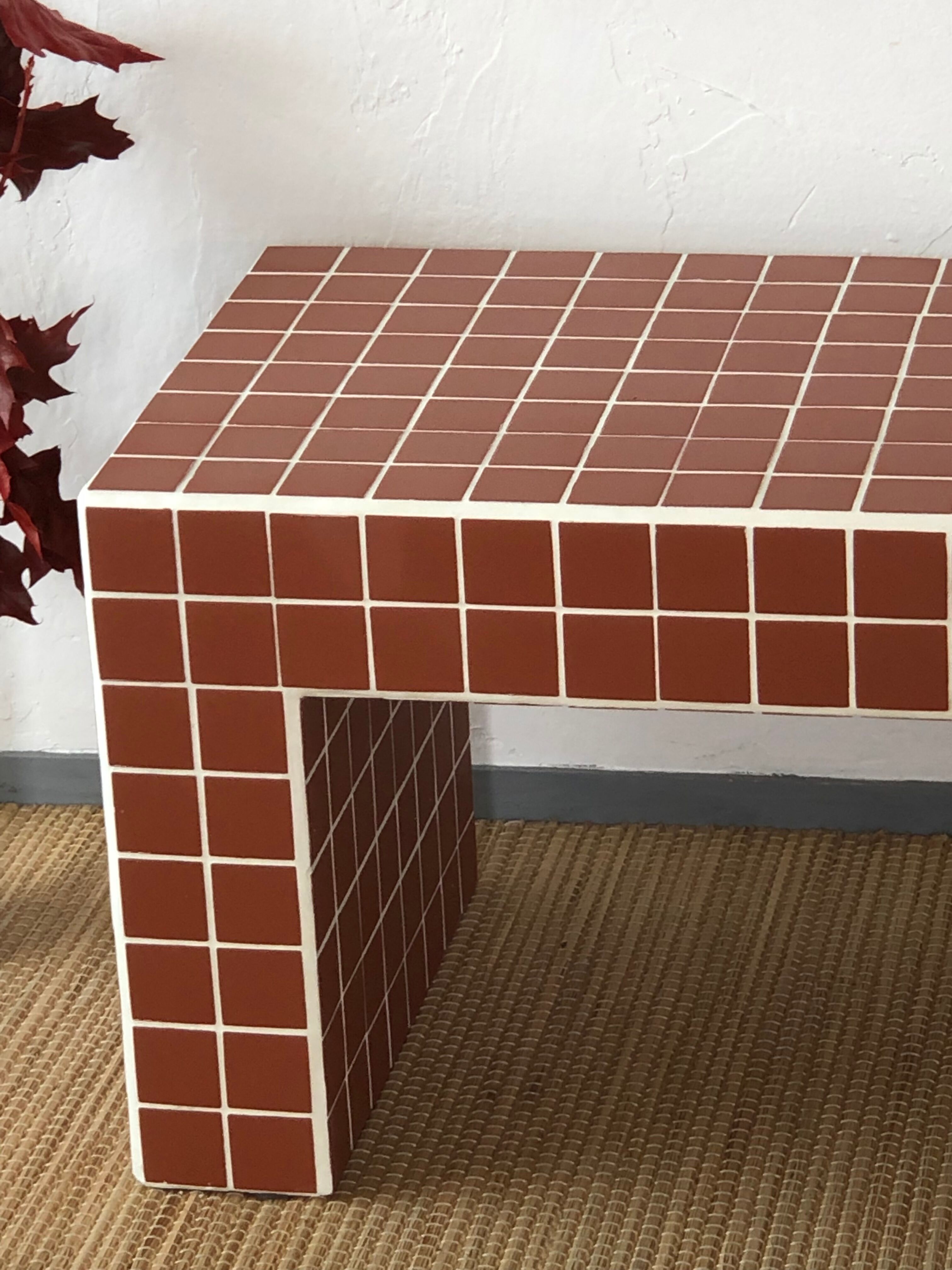 Ceramic tile bench