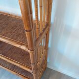 Rattan shelf bookcase