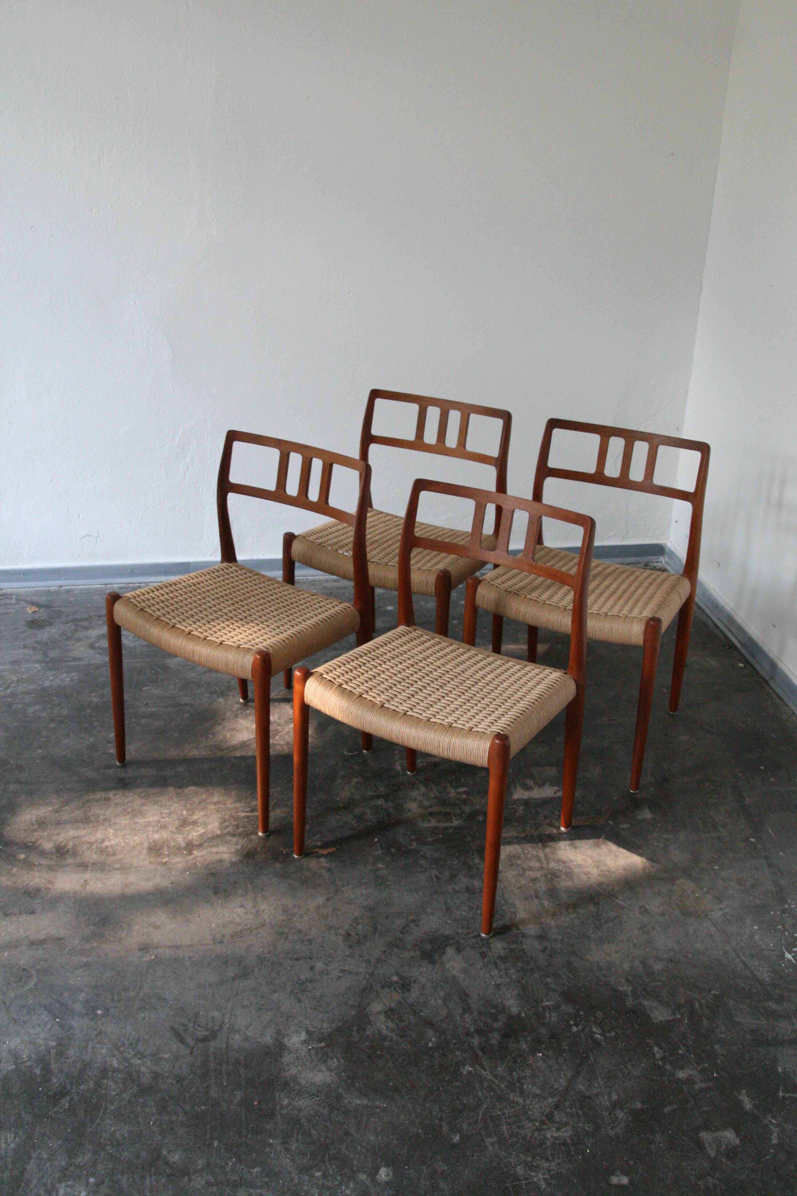 Niels Moller model 79 teak dinning room chairs