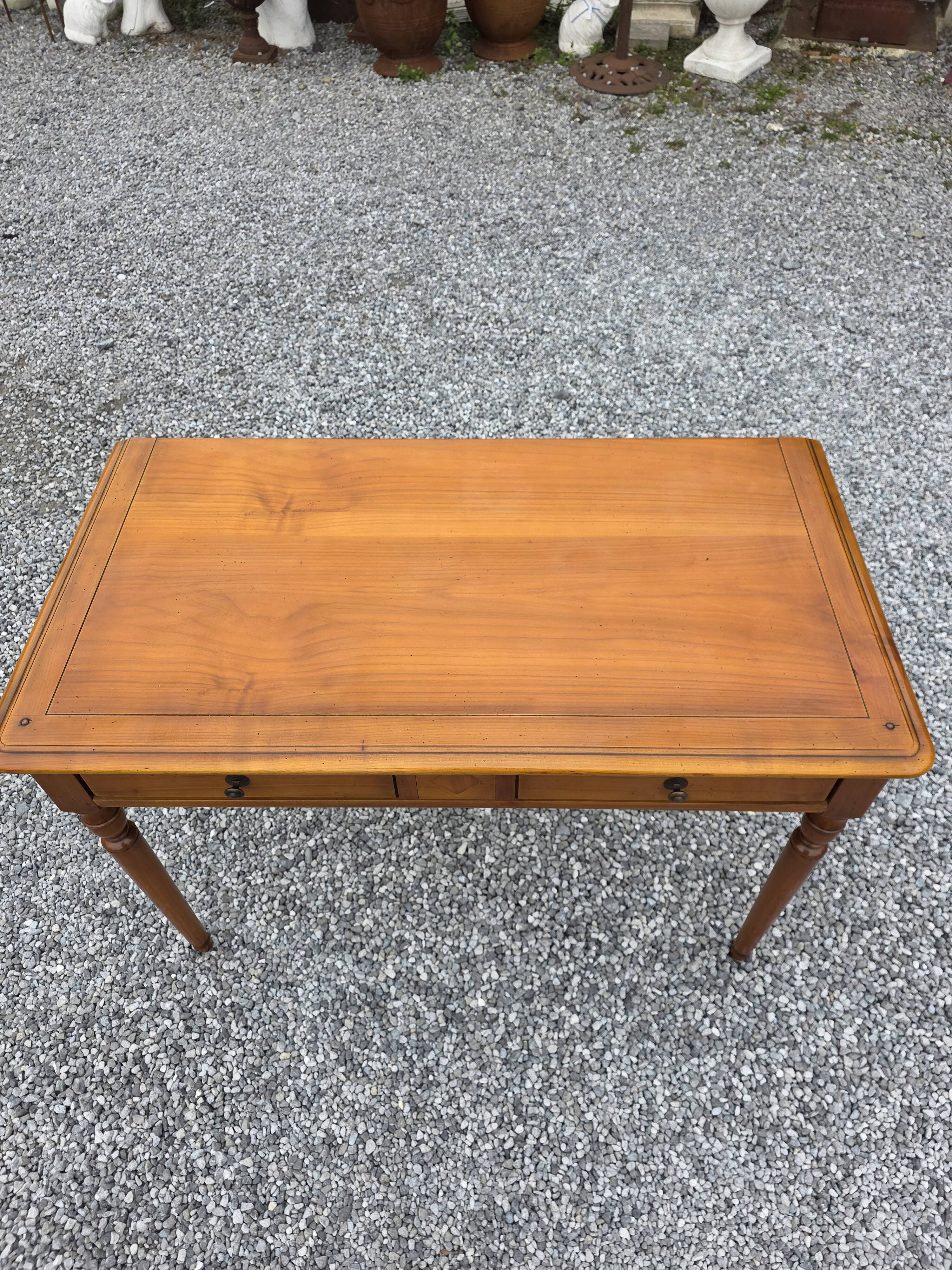 Mid-20th century solid cherry wood desk