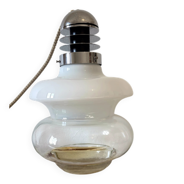 Very large vintage Italian Space Age pendant light.