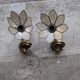 Paire d'appliques fleur en nacre