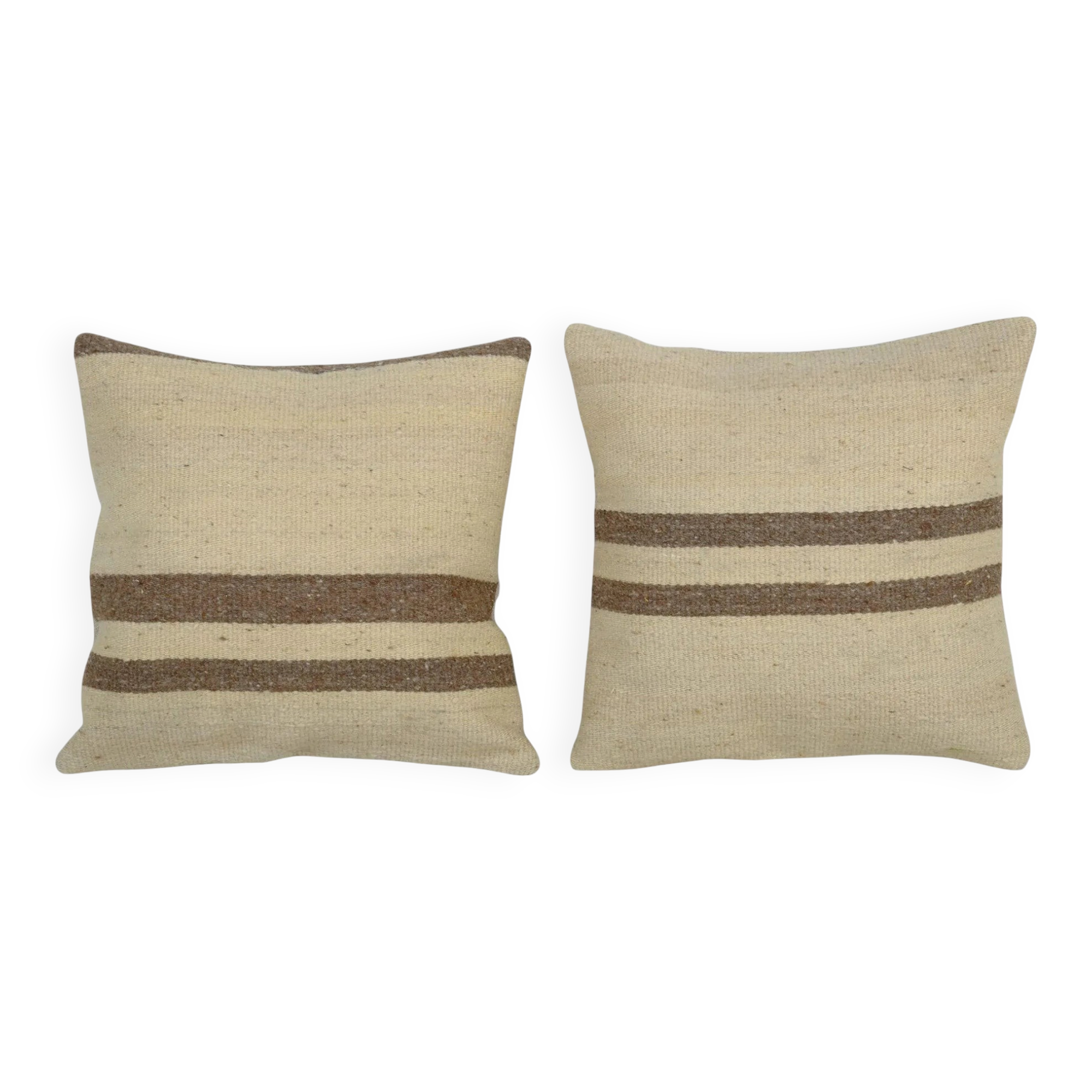 Set of 2 vintage kilim cushion covers 41x41 cm