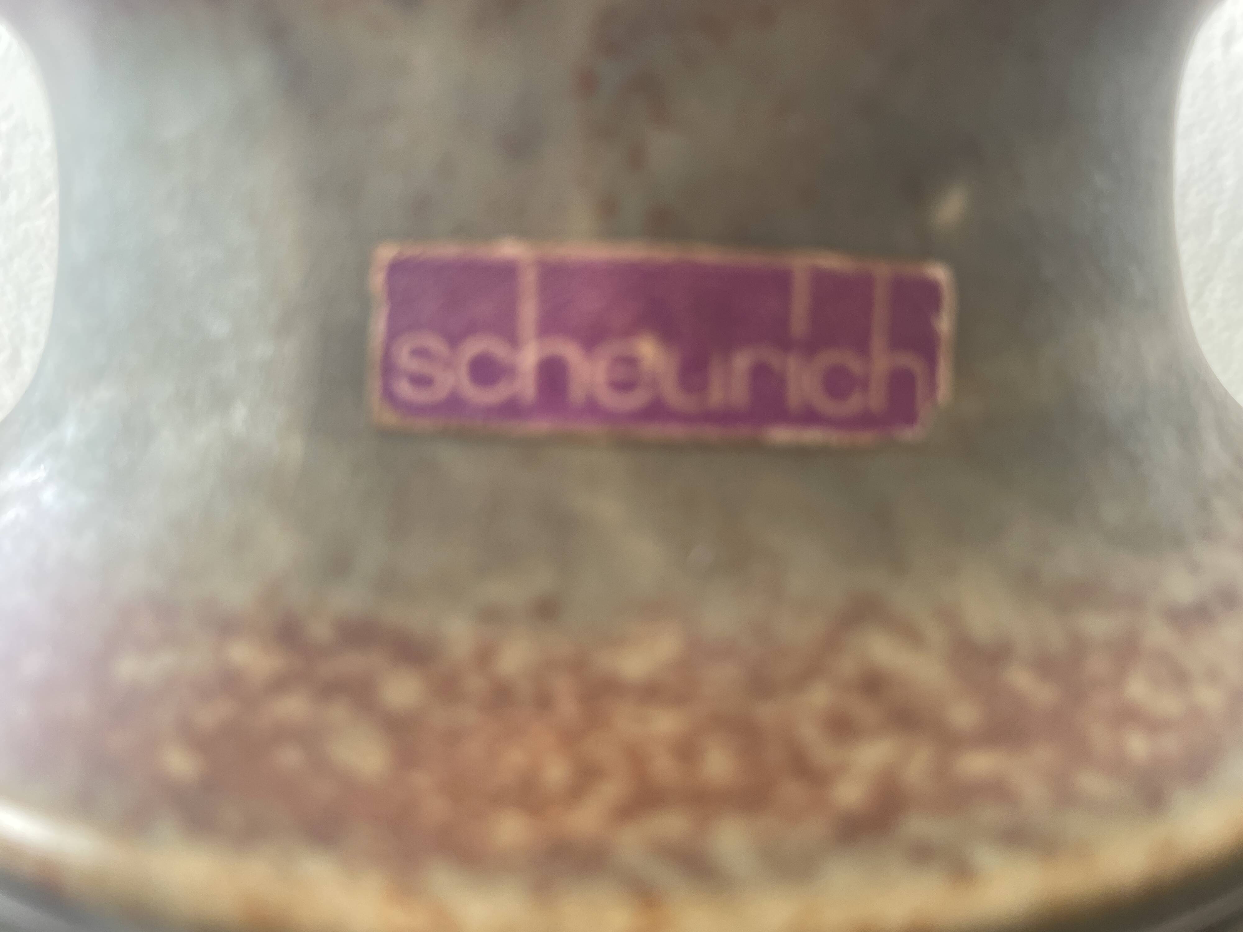 Mat green Tundra vase by Scheurich West Germany